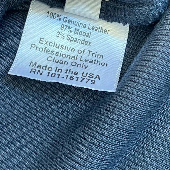 ILLIA Blue Leather Blouse - Picture 5 of 8